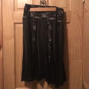 Boho skirt by Pepper with black lace overlay